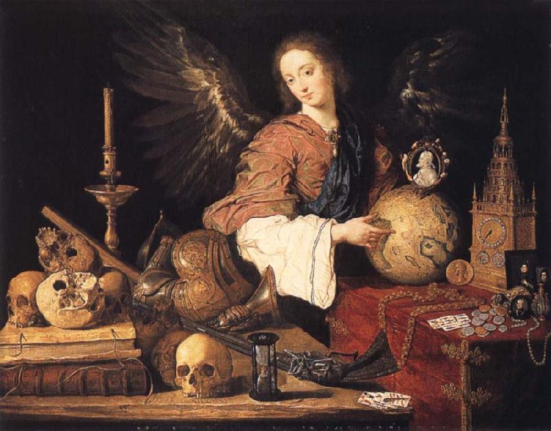 PEREDA, Antonio de Allegory of vanity oil painting image